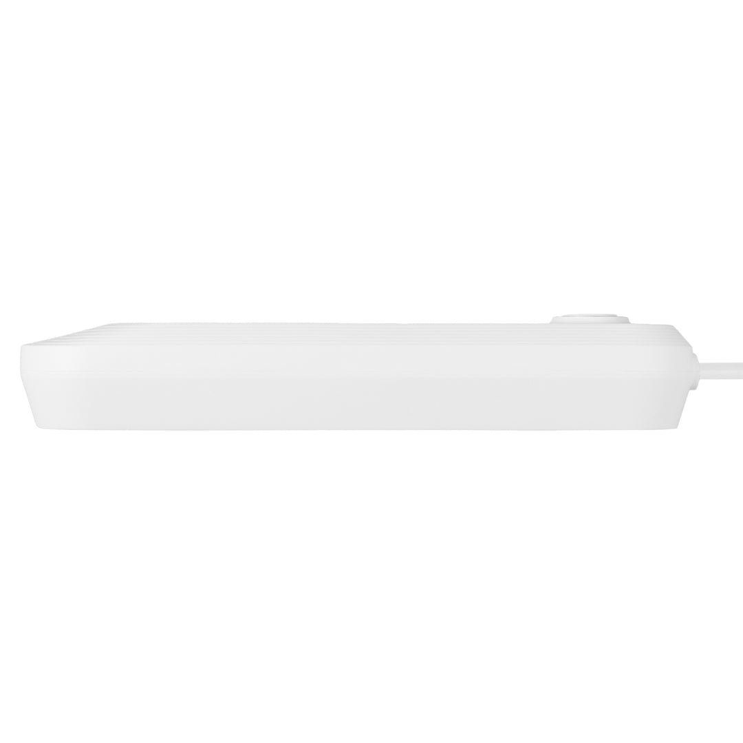 Regleta de enchufes Maclean, cable alargador de 3 tomas + 3xUSB, 110-240 V CA 50/60 Hz, 2,1 A máx. 2500 W, 1,5 m, blanco, MCE394 W