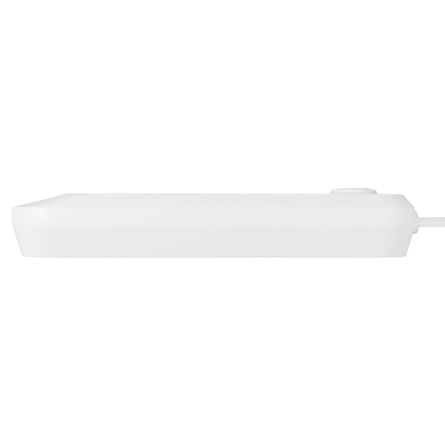 Regleta de enchufes Maclean, cable alargador de 3 tomas + 3xUSB, 110-240 V CA 50/60 Hz, 2,1 A máx. 2500 W, 1,5 m, blanco, MCE394 W