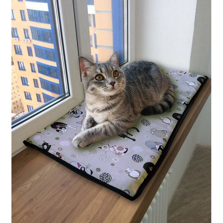 Almofada para cama de gato para nicho de janela 25x55cm Padrão Bertoni CATNIP