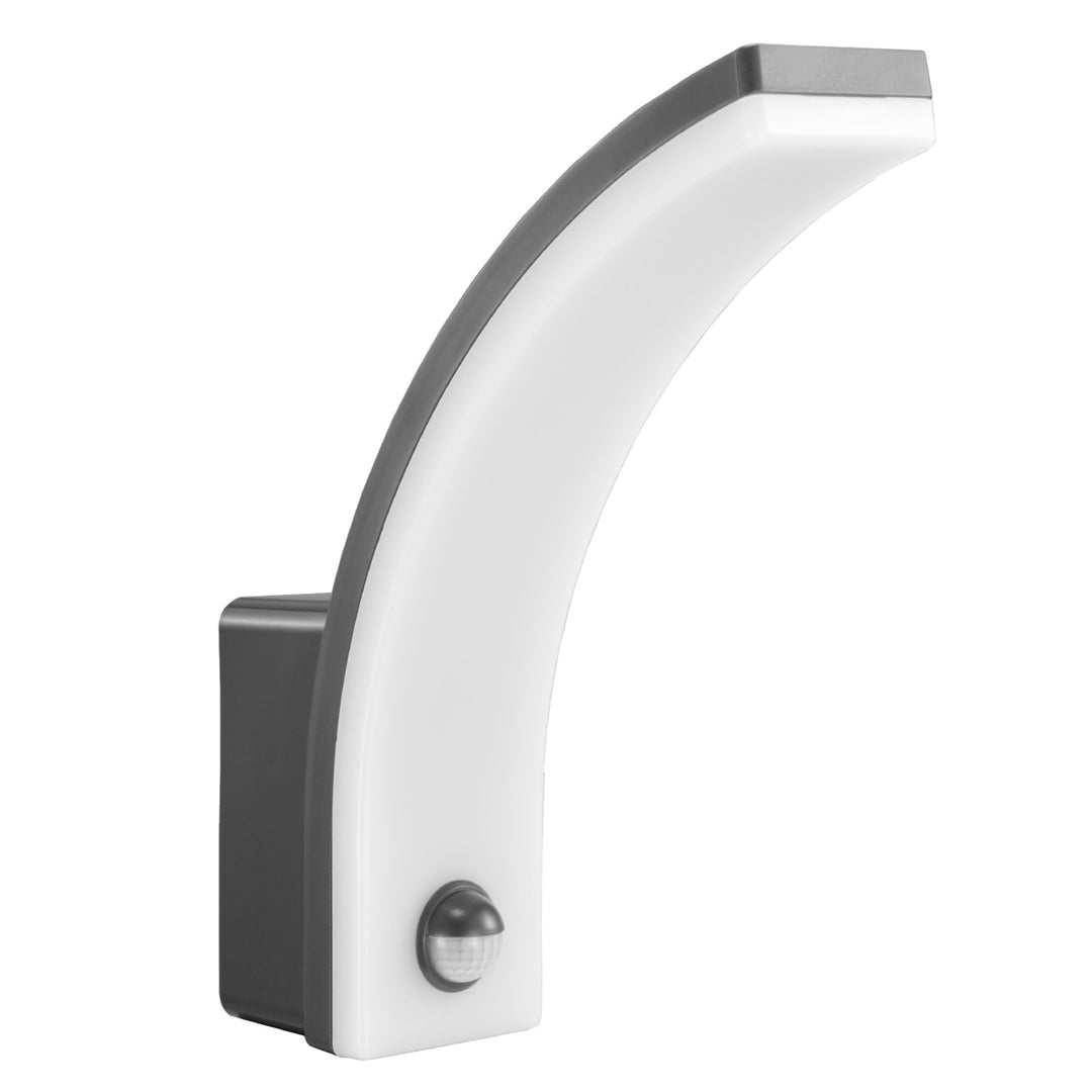 Maclean sensor de movimiento Lámpara LED, sensor de movimiento PIR, gris, 20W, IP65, 2000lm, blanco neutro (4000K) MCE512 GR, 4 piezas