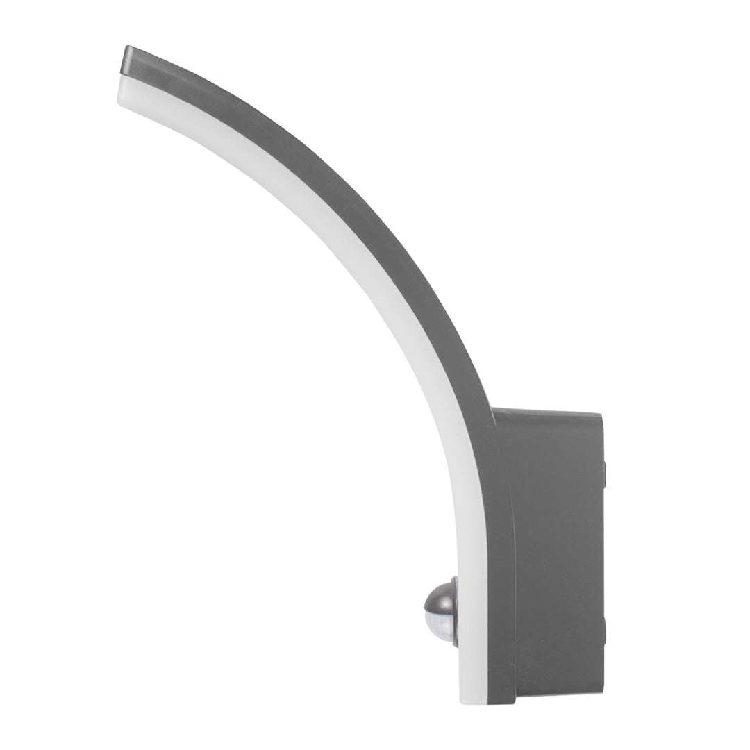 Maclean sensor de movimiento Lámpara LED, sensor de movimiento PIR, gris, 20W, IP65, 2000lm, blanco neutro (4000K) MCE512 GR, 4 piezas