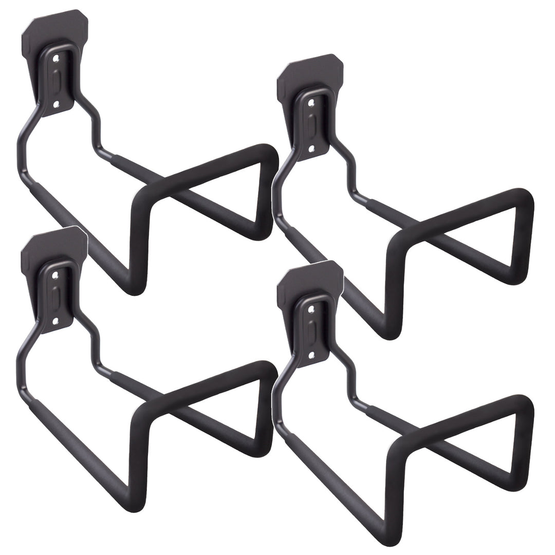 Soporte de pared para garaje Maclean, para neumáticos, herramientas de jardín, escalera, mangueras, bicicletas, acero, carga máx. 35kg, MC-441, 4 piezas