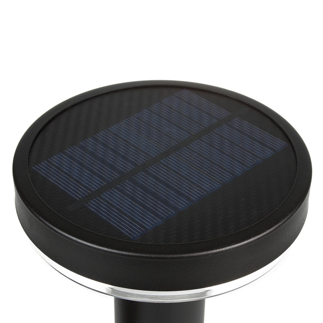 Luz LED Solar Maclean MCE465 B, com Sensor, 3 Modos, Plug-in, Ião de Lítio 18650, IP44, 3,7 V, 1200 mAh, Preta, 8 Peças