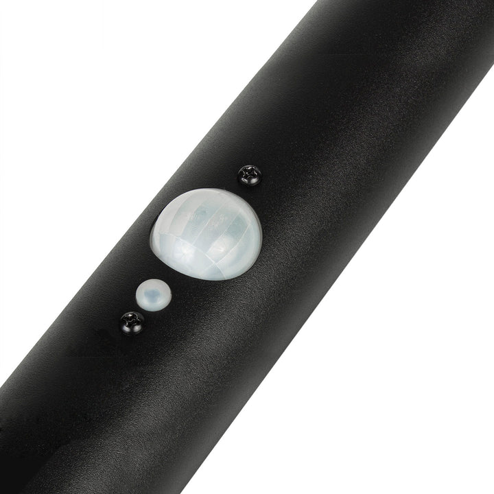 Luz LED Solar Maclean MCE465 B, com Sensor, 3 Modos, Plug-in, Ião de Lítio 18650, IP44, 3,7 V, 1200 mAh, Preta, 8 Peças