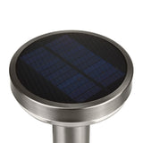 Luz LED Solar Maclean MCE465 C/M, com Sensor, 3 Modos, Plug-in, Ião de Lítio 18650, IP44, 3,7 V, 1200 mAh, Cromado Mate, 8 Peças