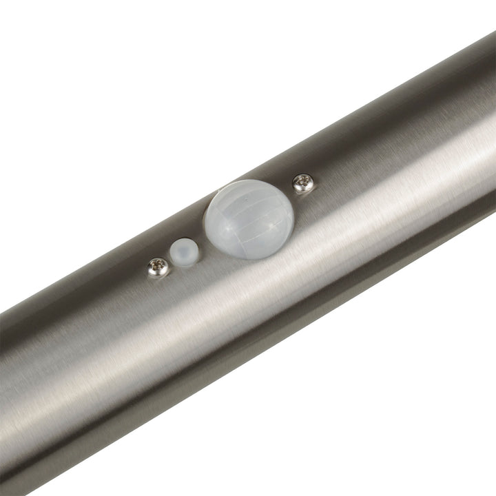 Luz LED Solar Maclean MCE465 C/M, com Sensor, 3 Modos, Plug-in, Ião de Lítio 18650, IP44, 3,7 V, 1200 mAh, Cromado Mate, 8 Peças