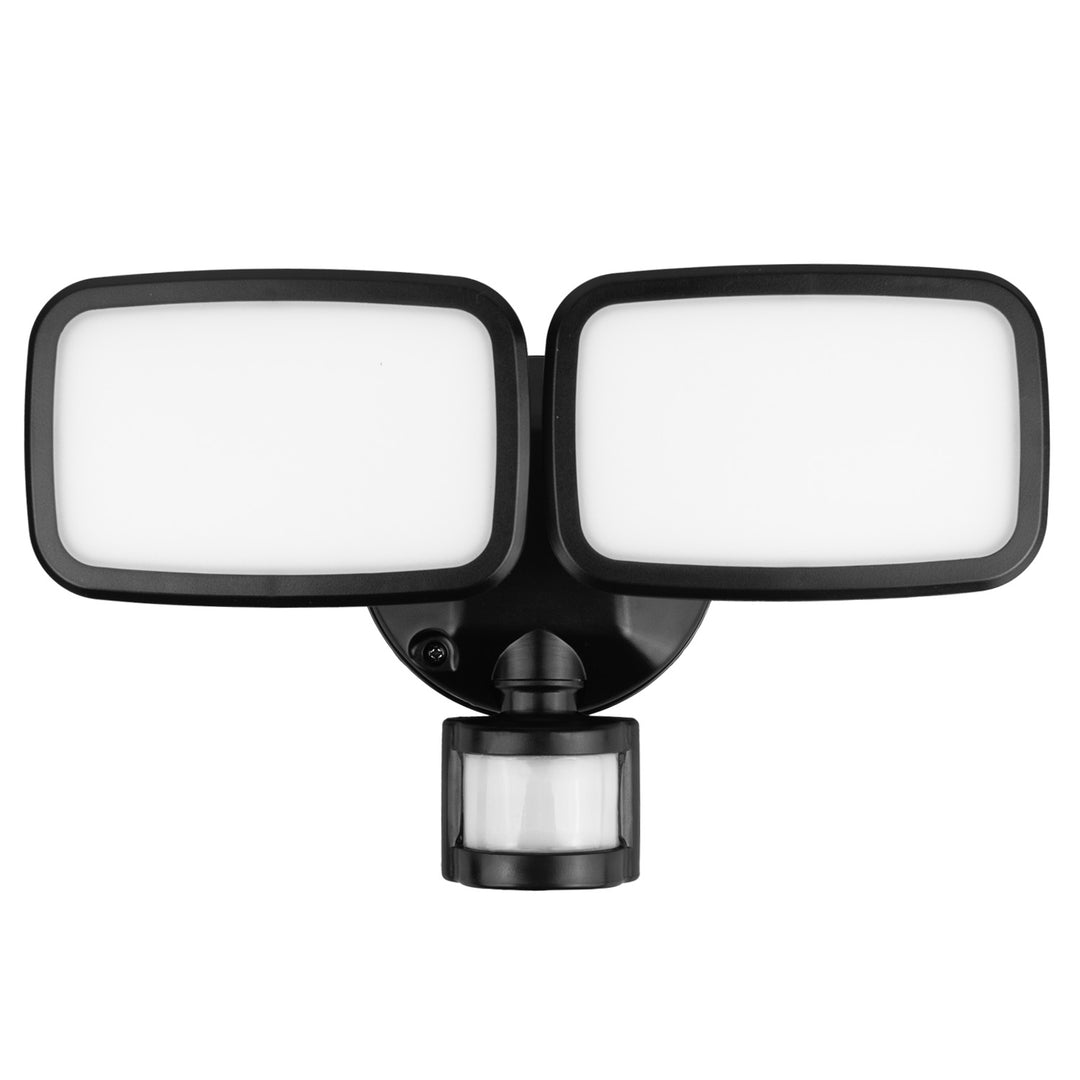 Lámpara LED de pared Maclean, con sensor PIR, 20 W, 1500 lm, IP65, blanco neutro 4000 K, negra, MCE524 B
