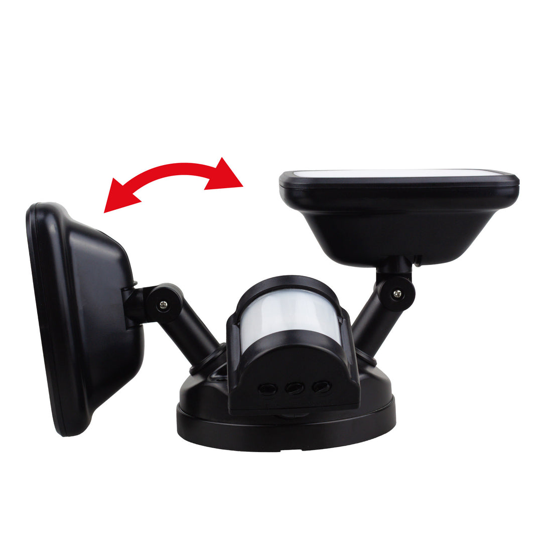 Lámpara LED de pared Maclean, con sensor PIR, 20 W, 1500 lm, IP65, blanco neutro 4000 K, negra, MCE524 B