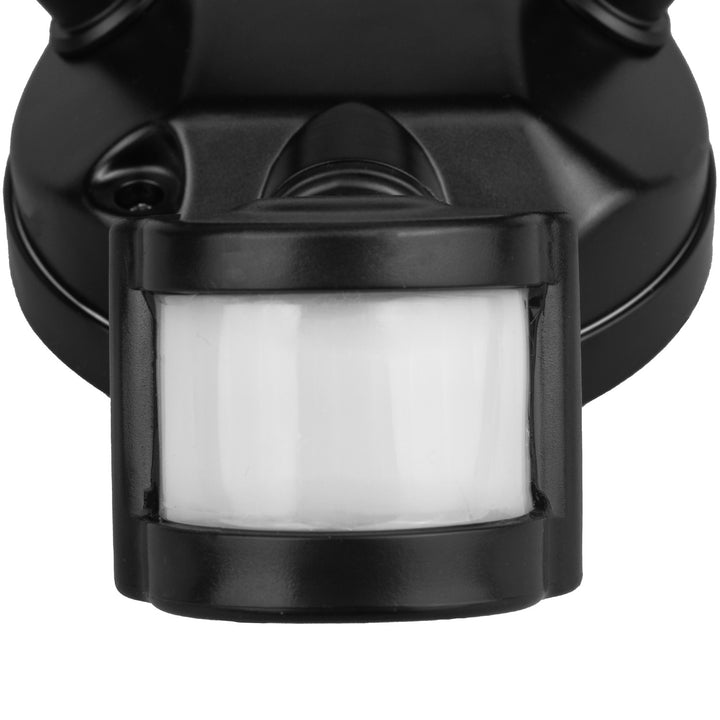 Lámpara LED de pared Maclean, con sensor PIR, 20 W, 1500 lm, IP65, blanco neutro 4000 K, negra, MCE524 B