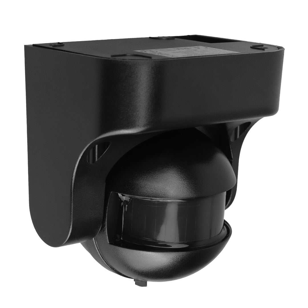 Sensor de movimiento PIR Maclean, infrarrojos, IP44, negro con cubierta negra, alcance 12 m, carga máxima 300/1200 W, MCE358 B/B