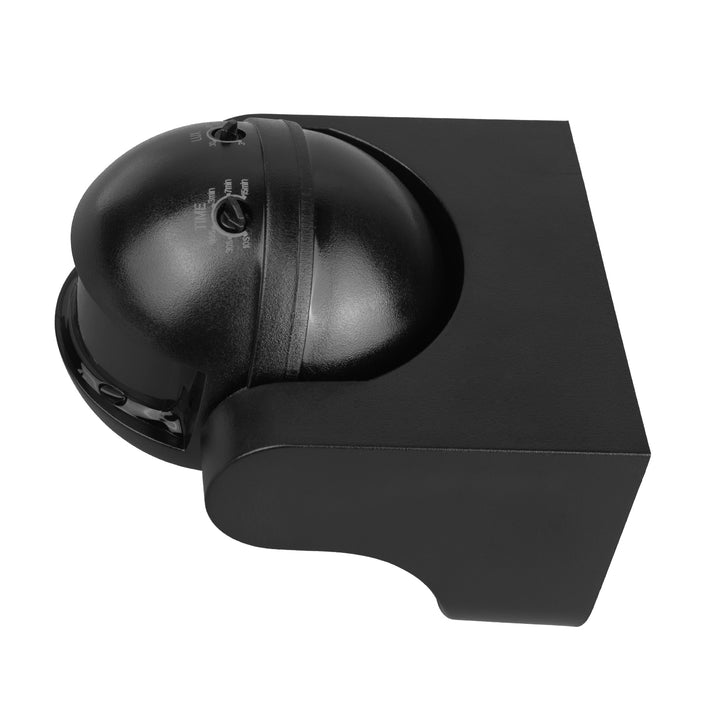 Sensor de movimiento PIR Maclean, infrarrojos, IP44, negro con cubierta negra, alcance 12 m, carga máxima 300/1200 W, MCE358 B/B