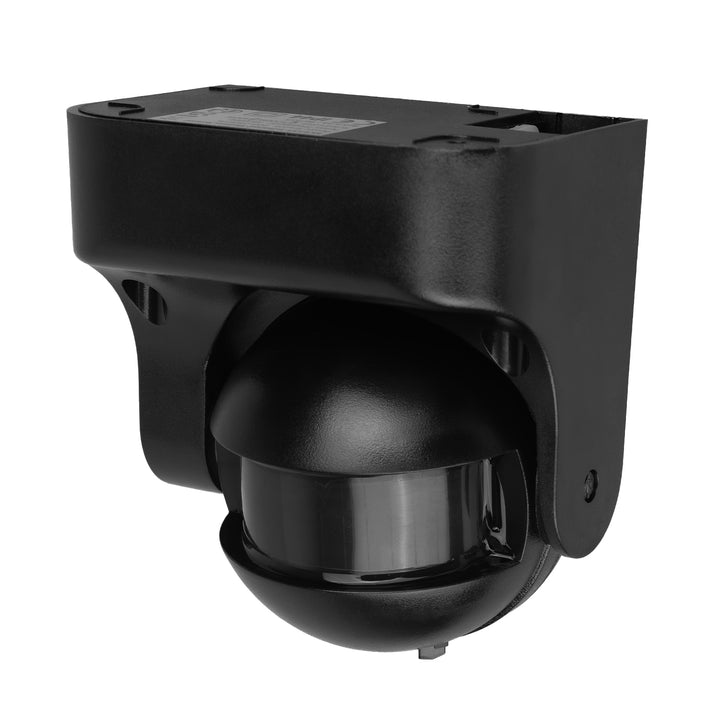 Sensor de movimiento PIR Maclean, infrarrojos, IP44, negro con cubierta negra, alcance 12 m, carga máxima 300/1200 W, MCE358 B/B