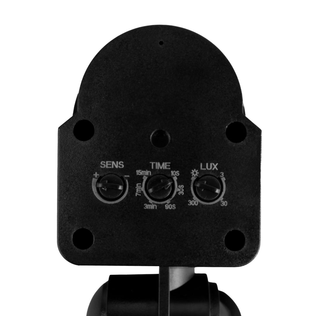 Sensor de movimiento y crepúsculo de pared Maclean, 180°, máx. 1200 W, negro con cubierta negra, MCE25 B/B
