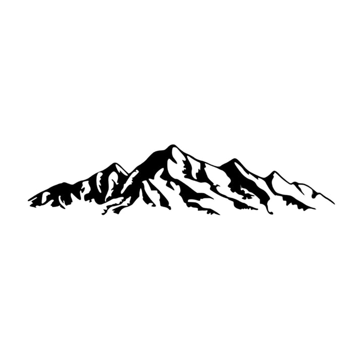 Quadro vazado, decoração de parede 3D, imagem 3D "Montanhas dos Alpes" 80x18cm Preto