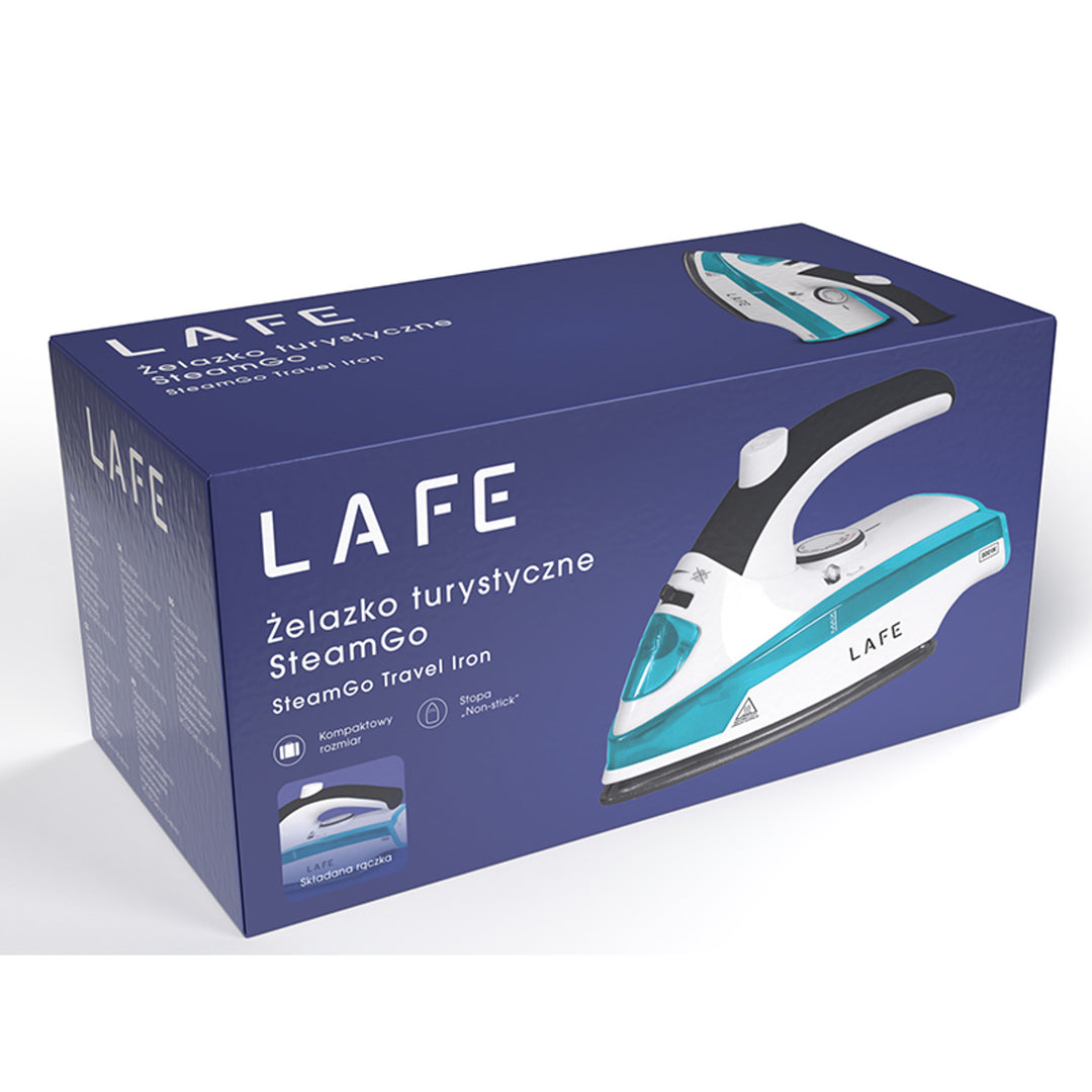 Ferro de engomar Lafe Tourist, a vapor, 800 W, base antiaderente em Teflon, SteamGo