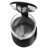 Adler AD 1305 bg Hervidor de vidrio eléctrico 1,7L, Negro y dorado, Control de temperatura, Pantalla LED