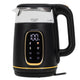 Adler AD 1305 bg Hervidor de vidrio eléctrico 1,7L, Negro y dorado, Control de temperatura, Pantalla LED