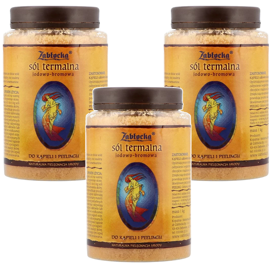 Sal termal de iodo-bromo Zablocka - para banho e peeling, 1 kg, 3 unid.
