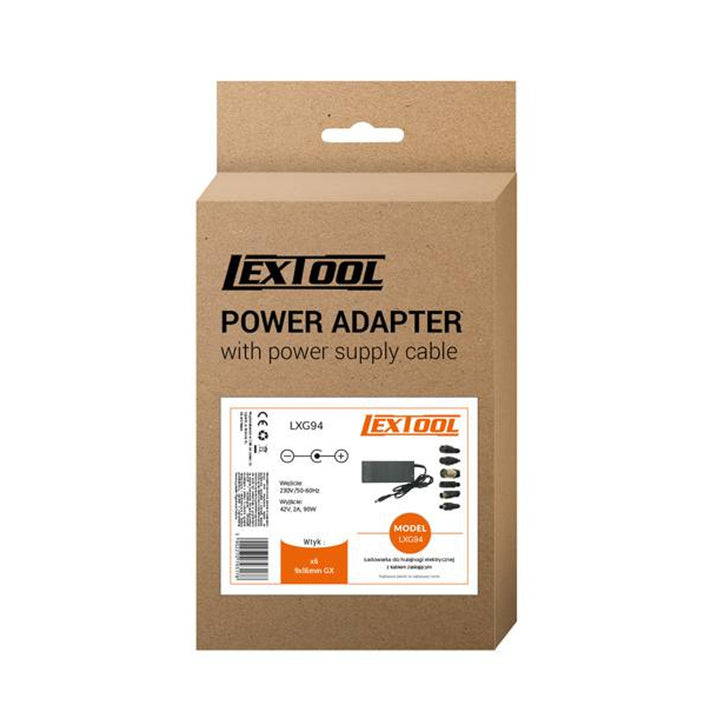 Carregador Lextool para scooters e veículos elétricos, 6 tomadas, 230 V CA, 42 V CC 2 A, LXG94