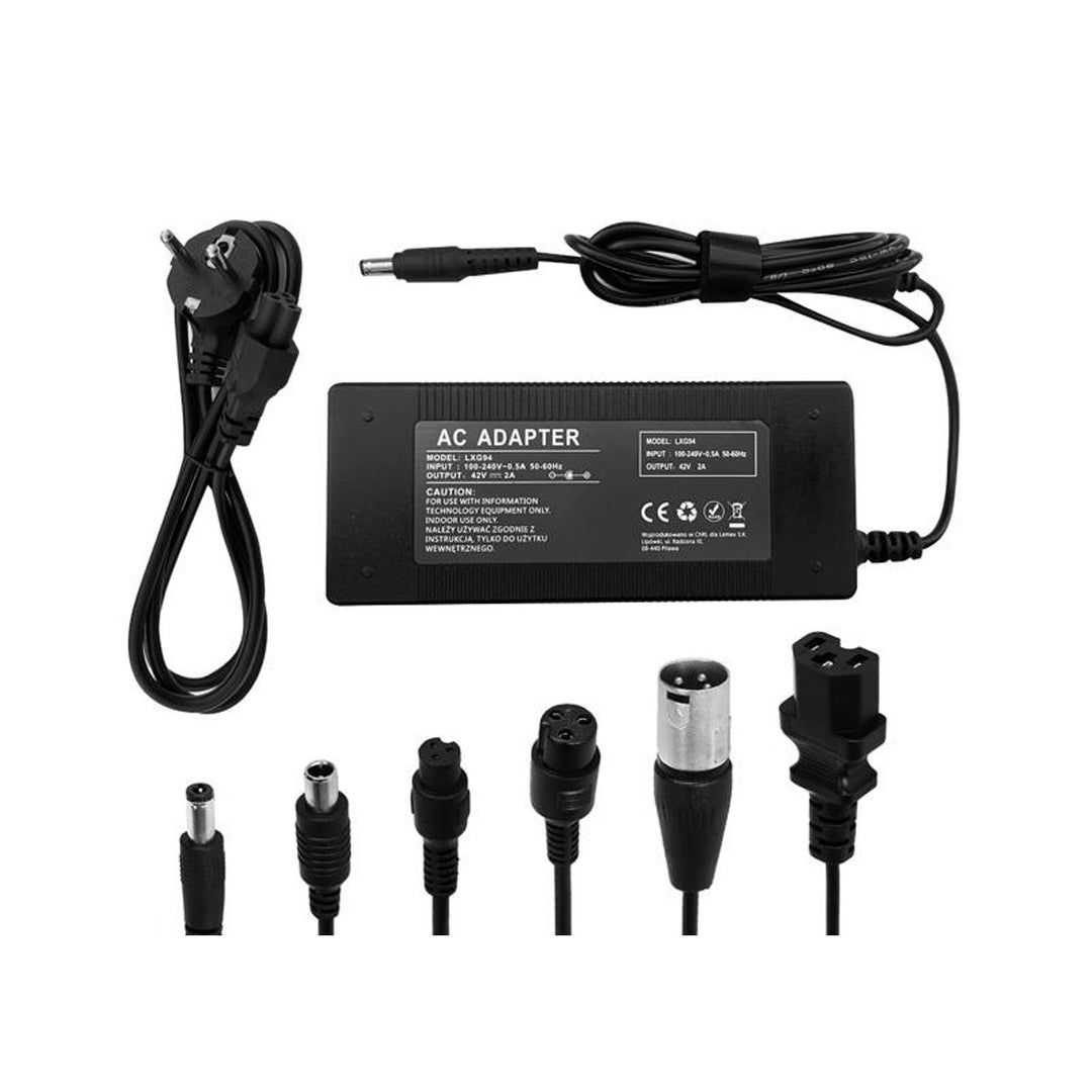 Carregador Lextool para scooters e veículos elétricos, 6 tomadas, 230 V CA, 42 V CC 2 A, LXG94