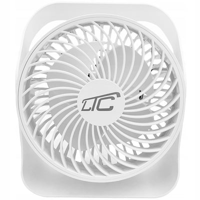 Ventilador de mesa sem fios LTC LXWB16, carregamento USB-C, 4 definições de velocidade, bateria de 2000 mAh