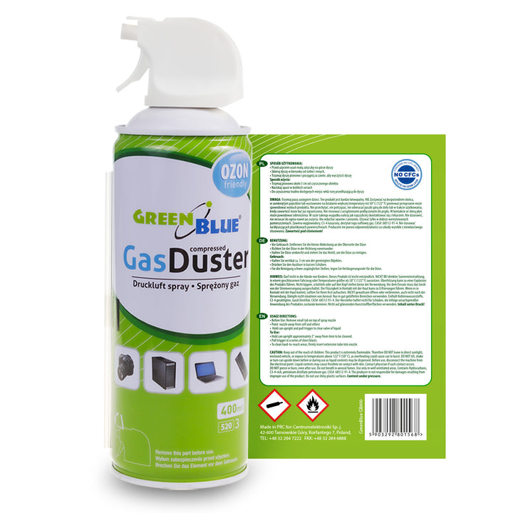 Pulverizador de pistola de ar comprimido GreenBlue GB400 400ml - Pulverizador de pistola, 3 peças