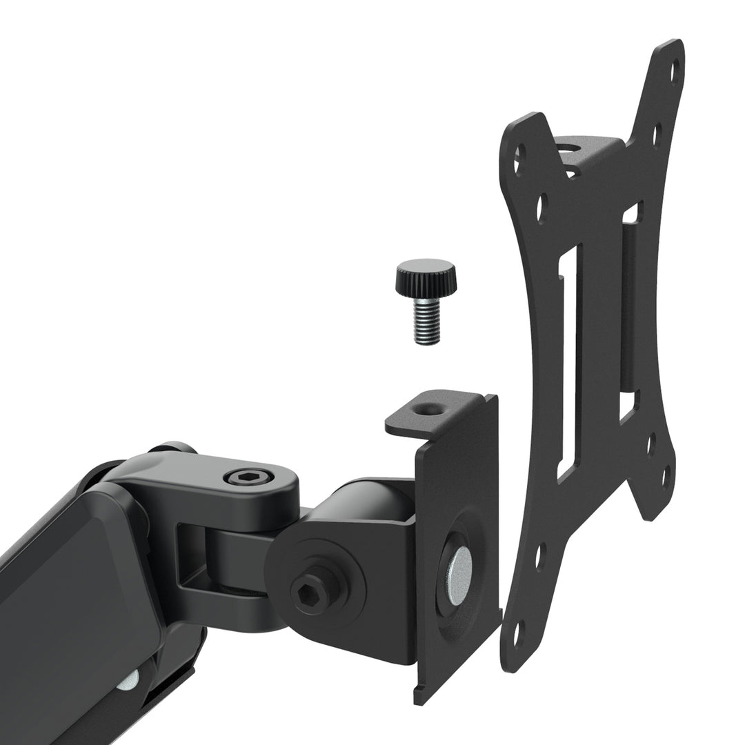 Soporte para 2 monitores Maclean, resorte de gas, 17"-32", 2-10kg, negro, MC-134