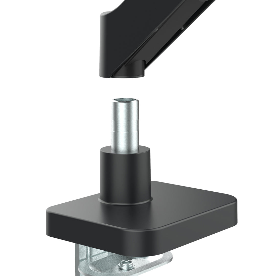Soporte para 2 monitores Maclean, resorte de gas, 17"-32", 2-10kg, negro, MC-134