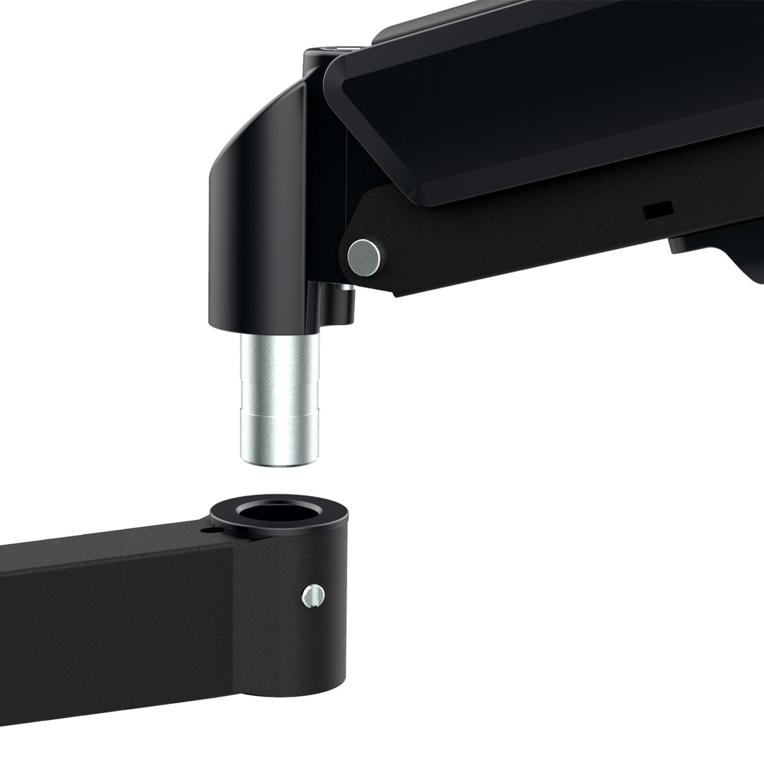 Soporte para 3 monitores Maclean, resorte de gas, 17"-27", 2-8kg, negro, MC-137