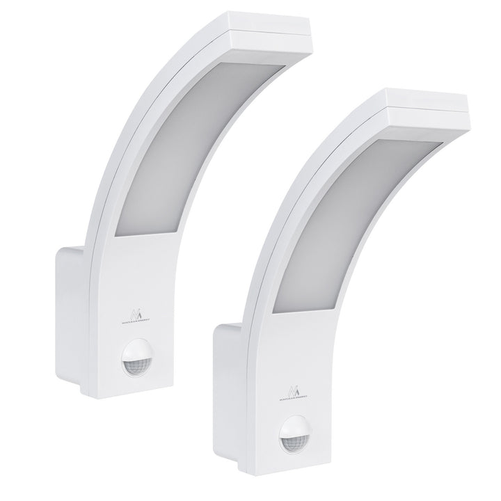 Luz de sensor de movimento LED Maclean, sensor de movimento PIR, branca, 10 W, IP54, 750 lm, branco neutro (4000 K) MCE244 W
