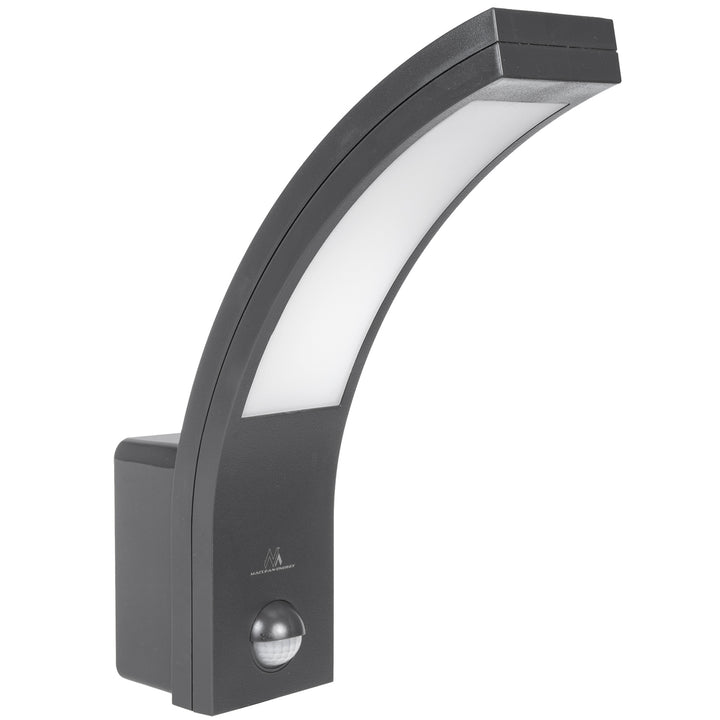 Maclean sensor de movimiento Lámpara LED, sensor de movimiento PIR, gris, 10W, IP54, 750lm, blanco neutro (4000K) MCE244 GR, 2 piezas