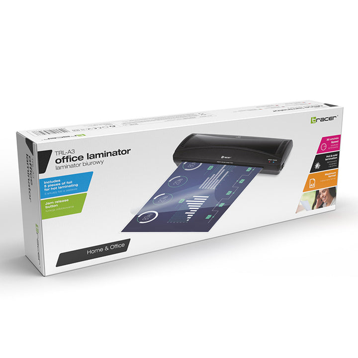 Laminador Tracer, Quente e Frio, Tamanho A3, 5 Folhas de Filme, TRL-A3