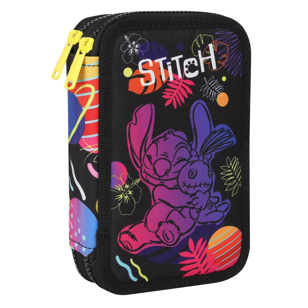 Estojo Coolpack, dois compartimentos, com acessórios, Stitch, Jumper 2