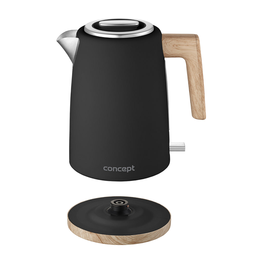 Concept ELWOOD Hervidor eléctrico, Acero inoxidable, 1,7L, Indicador de nivel de agua, RK3316