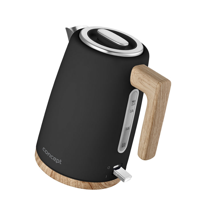 Concept ELWOOD Hervidor eléctrico, Acero inoxidable, 1,7L, Indicador de nivel de agua, RK3316