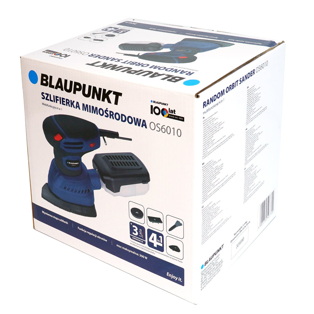 Lijadora Blaupunkt, 300 W, pies lijadores intercambiables, diámetro oscilante de 1,8 mm, OS6010