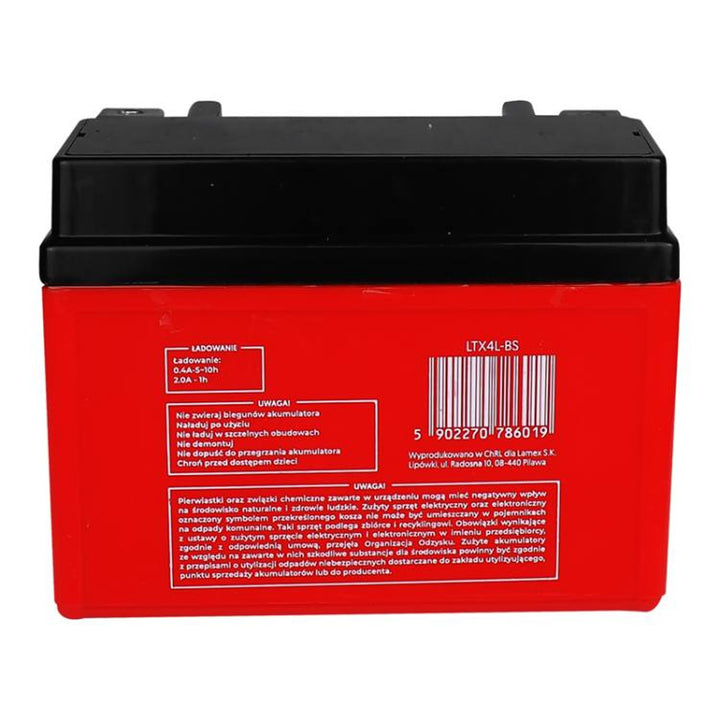Batería de gel Lamex, moto, 12V, 4Ah, LTX4L-BS