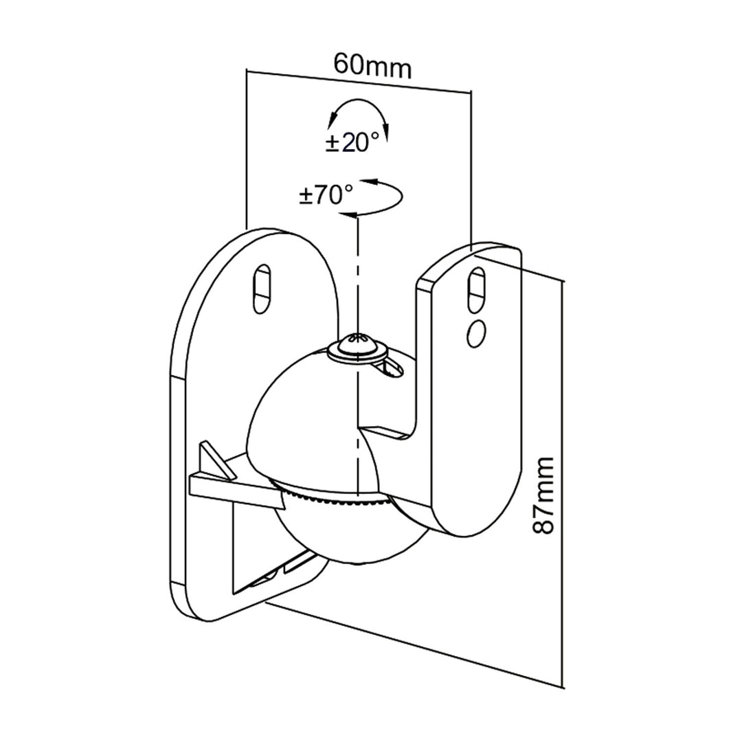 Soporte de altavoz Maclean, para columnas, 3,5 kg, MC-526, 4 piezas