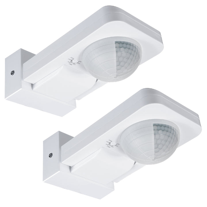 Detector de movimiento Maclean PIR, infrarrojos, IP65, max 2000W, MCE243, 2 piezas