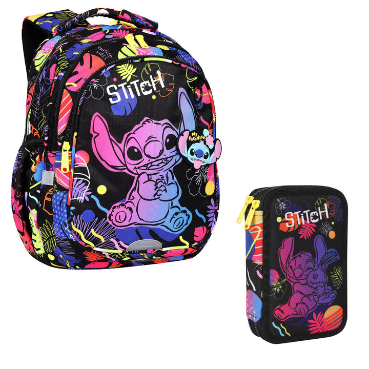 19 L Coolpack Jerry DISNEY STITCH mochila escolar negro + Coolpack estuche, dos compartimentos, equipado, Stitch, Jumper 2