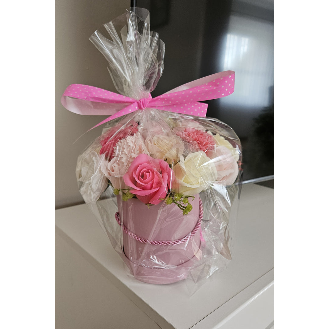 Jardinera con flores de jabón - regalo rosas de jabón, Damich