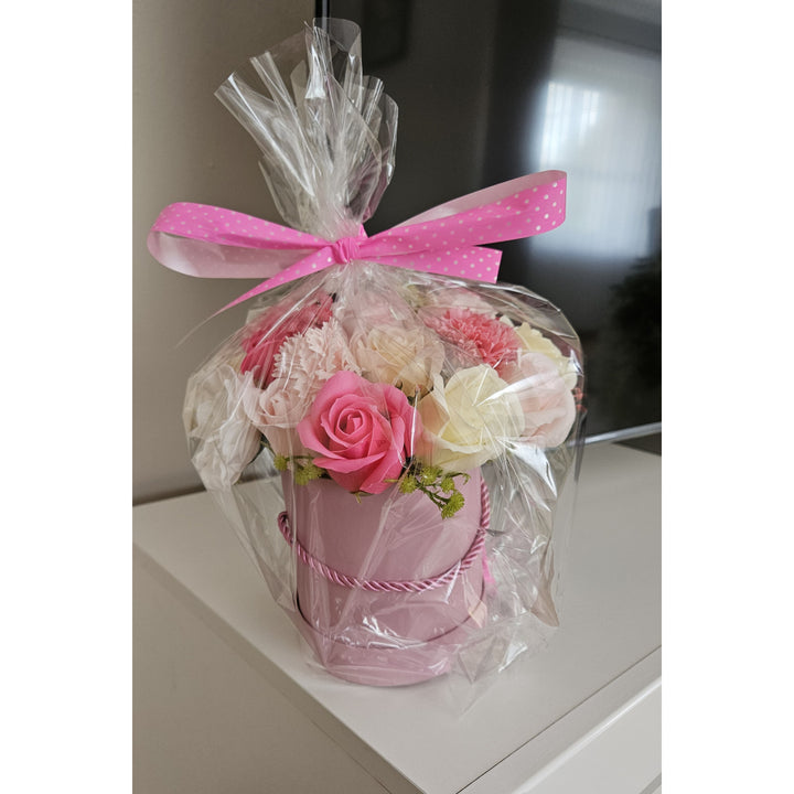 Jardinera con flores de jabón - regalo rosas de jabón, Damich