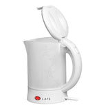 Chaleira elétrica Lafe, turística, 600W, capacidade 0,6l, 2 chávenas, 2 colheres, branca, escandinava