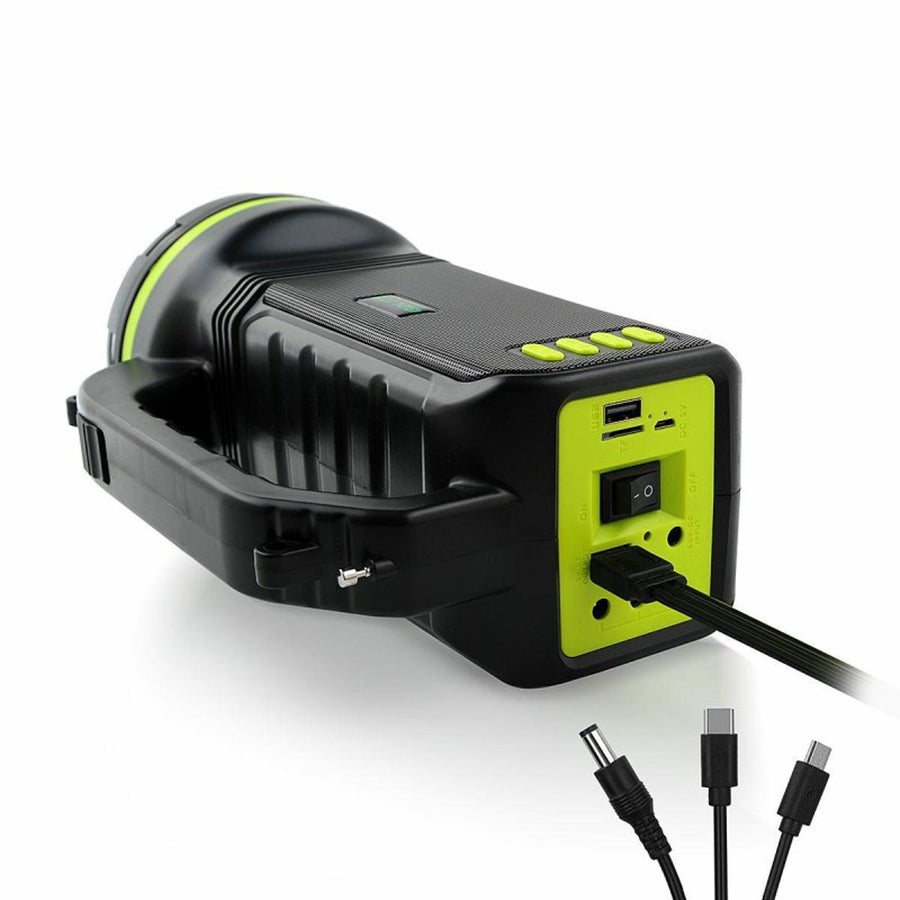 Verna linterna solar multifuncional, 6en1, powerbank, panel solar, lámpara, luces LED, altavoz+radio, Tur000008