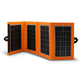 Panel solar, cargador, 6W, 1 puerto USB, negro y naranja, A01