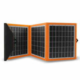 Panel solar, cargador, 15W, 1 puerto USB, negro y naranja, A04