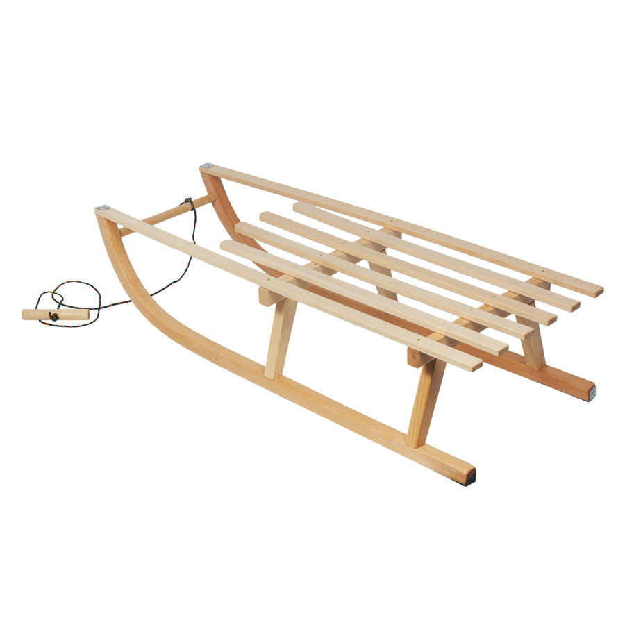 Trineo de madera GreenBlue, clásico, con cuerda, hasta 100 kg, GB153