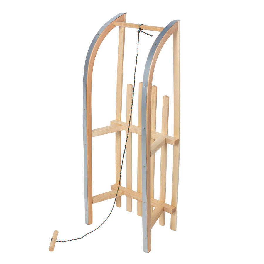 Trineo de madera GreenBlue, clásico, con cuerda, hasta 100 kg, GB153