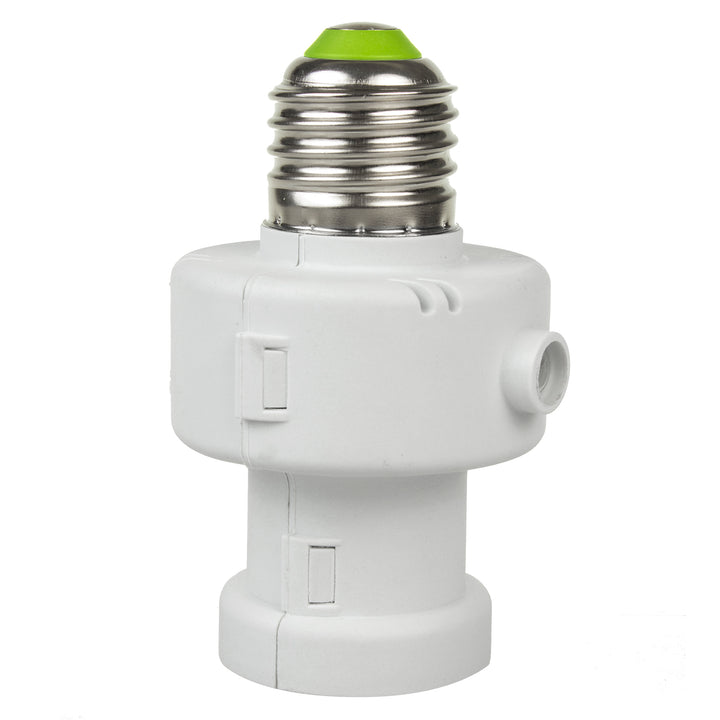 Portabombillas Maclean, E27, máx. 100W, con sensor crepuscular, temporizador, blanco, MCE21W, 2 piezas