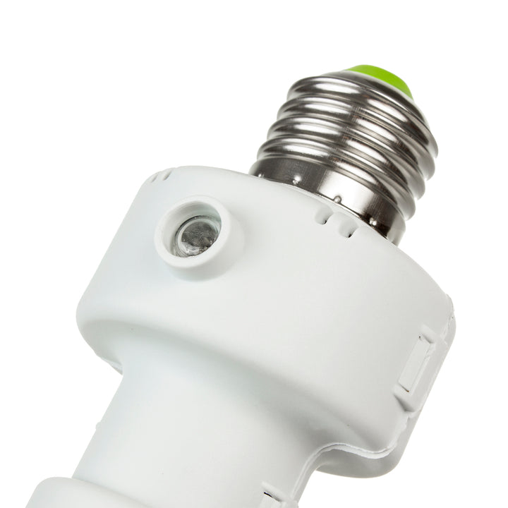 Portabombillas Maclean, E27, máx. 100W, con sensor crepuscular, temporizador, blanco, MCE21W, 4 piezas